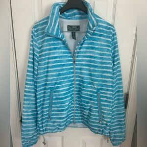 Lauren Active Ralph Lauren Blue/white Zip Up Windbreaker Size M
